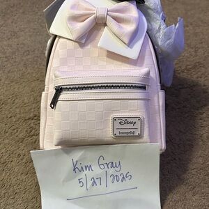 Loungefly Pink Bow Accent Mini Backpack